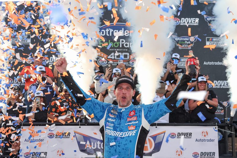 Hamlin edges teammate in OT for NASCAR win at Dover: Highlights