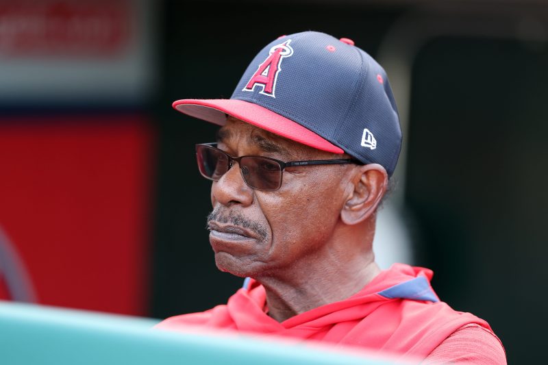 Angels manager visits team for first time since heart surgery